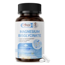 Magnesium Bisglycinate 100% Chelate, Maximum Absorbable Magnesium Glycinate S...