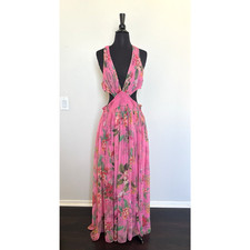 Rococo and Sand Rue Floral cutout maxi dress XL Wedding guest Vacation