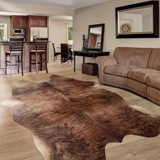Large 8x10 FT Faux Cowhide Rug Tiger Stripes‌ ‌‌Animal Print Rugs Faux Cowhid...