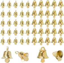 120 Pcs Gold Mini Bells Small Bells for Crafts, 60 Pcs 0.55Inch/14Mm and 60 Pcs