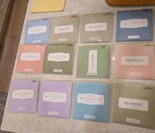 Lot of 12 MY ACRYLIX Close To My Heart Stamp Set Clear Cling Crafting Hobby.