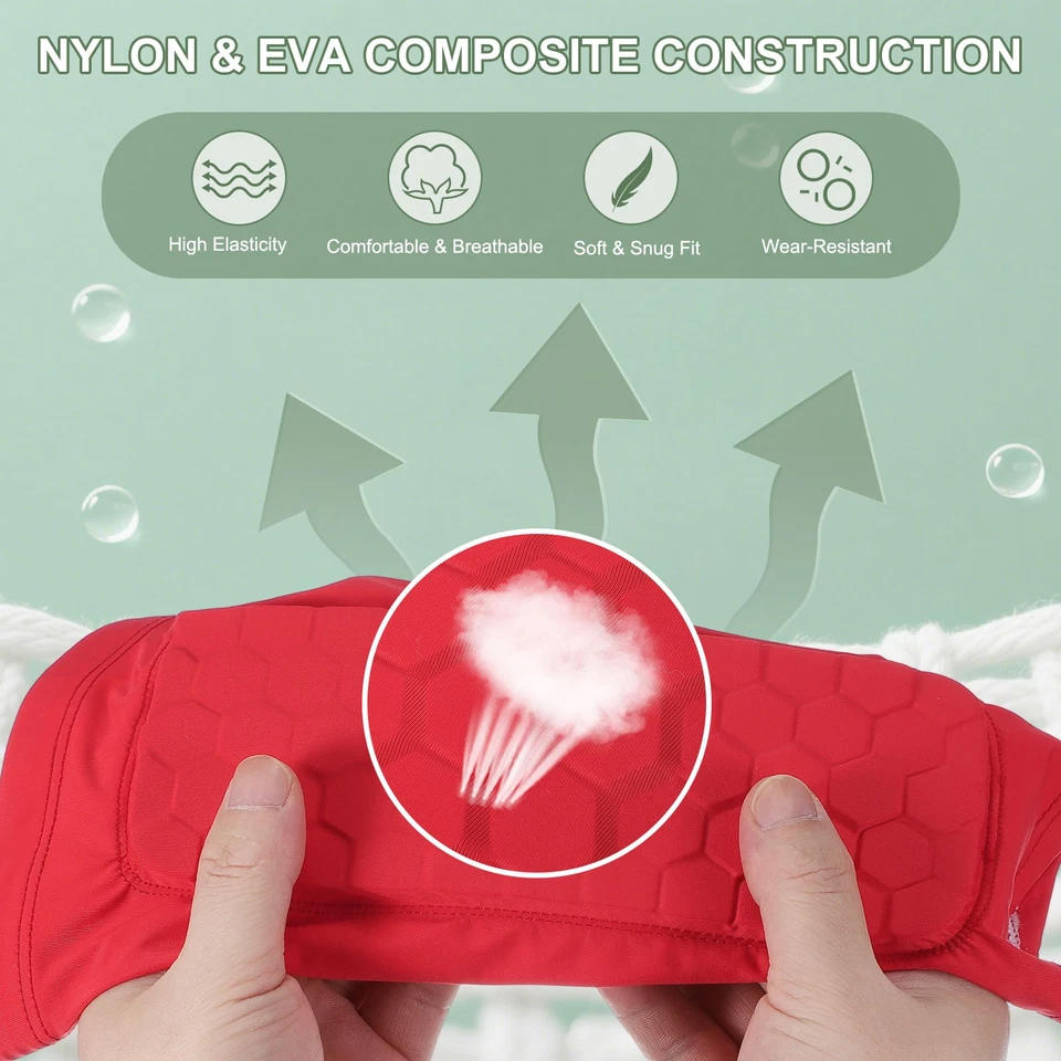 Espinilleras de fútbol espinilleras con almohadillas hexagonales para fútbol S y 1 par y azul Foto 4 de 4