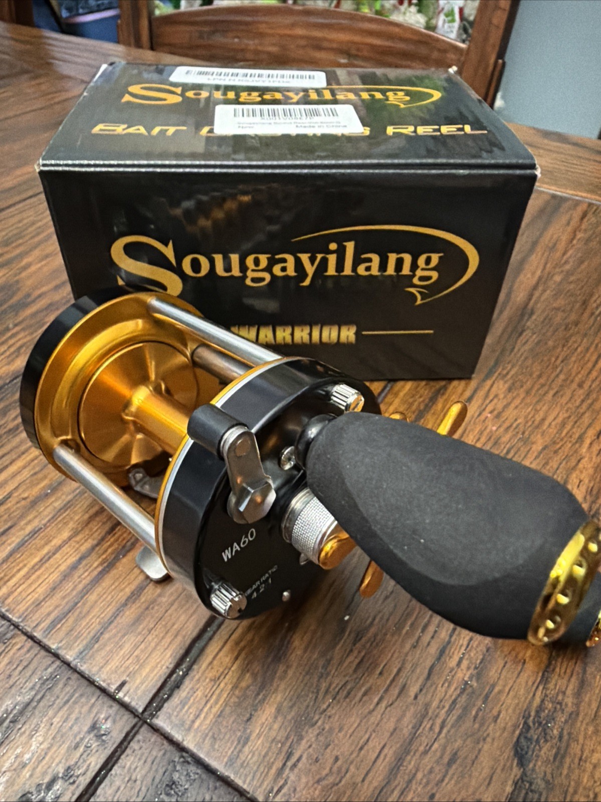 Round Baitcasting Reel Warrior Wa60 Gold