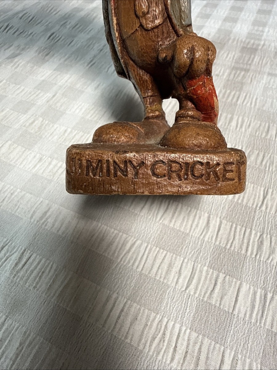 亀　木製　操り人形　ビンテージ Vintage Walt Disney Productions Jiminy Cricket Figurine Wood