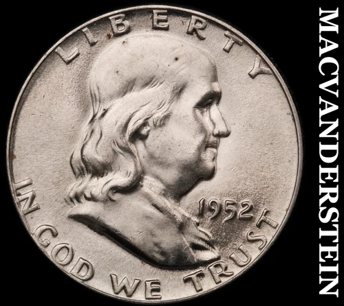 1952 Silver Franklin Half Dollar - Choice Gem Brilliant Unc+++  Lustrous  #i1861