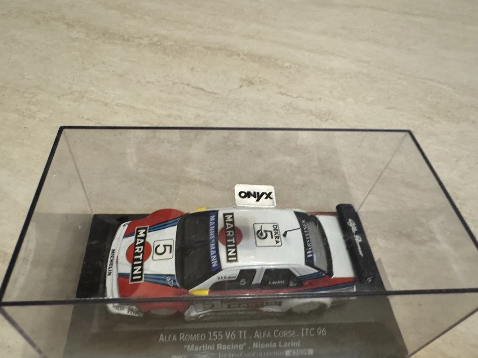 Alfa Romeo 155 V6 TI Alfa Corse ITC 96 Martini Racong N. Larini 1:43 Onyx - Immagine 2 di 4