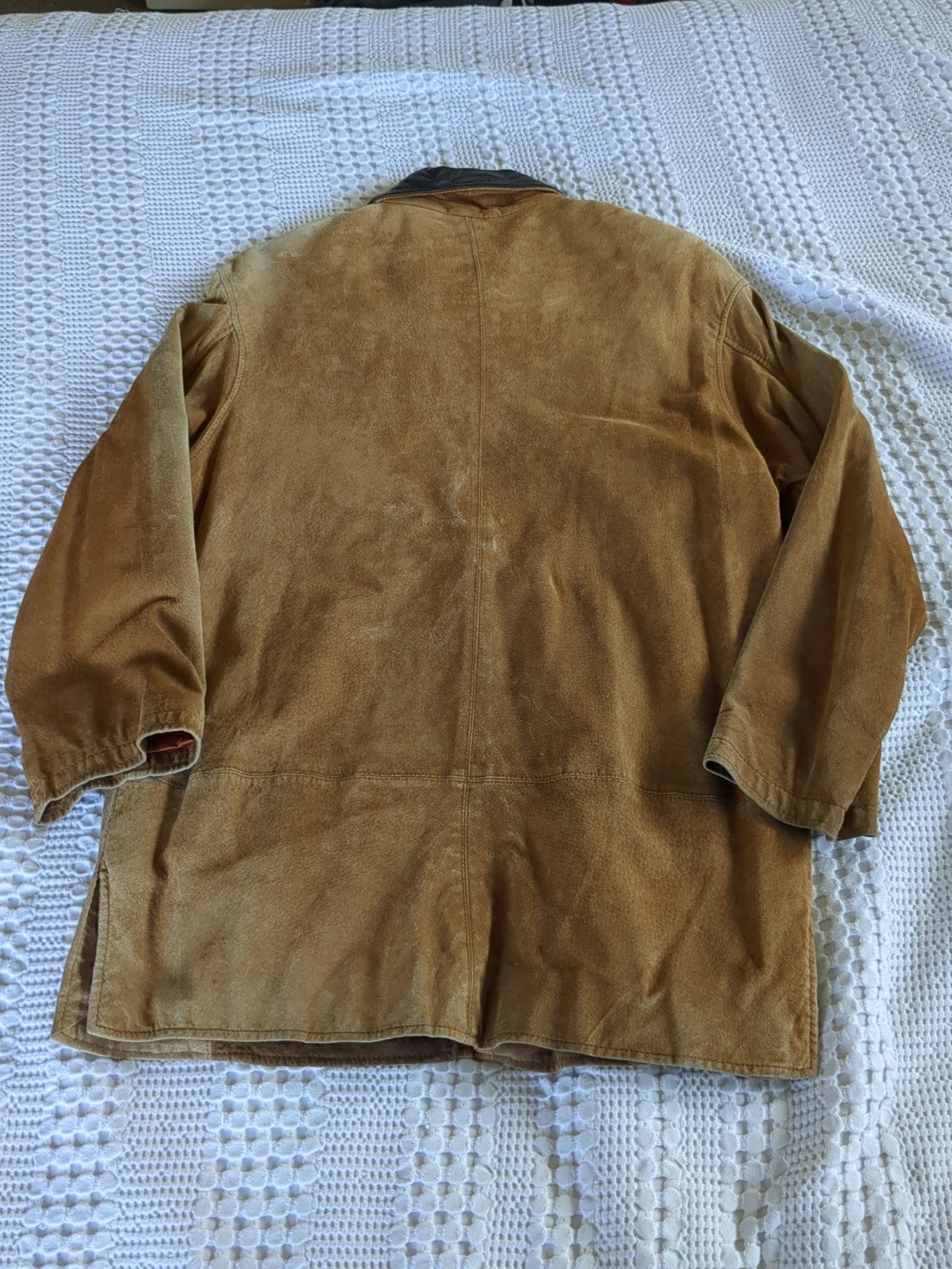 Vtg Express Patchwork Leather Jacket Cow Women Br… - image 5