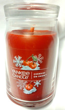 Yankee Candle CHERRIES ON SNOW 20 oz Large Two Wick Jar Candle