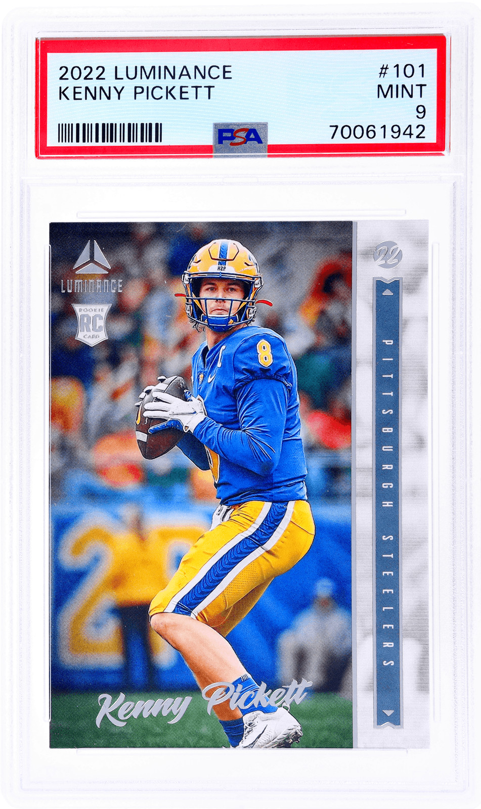 2022 Panini Luminance Kenny Pickett #101 PSA 9 Rookie RC