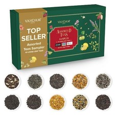 VAHDAM Top 10 Favourites Tea Sampler Set Loose Leaf Tea 50 Cups Tea
