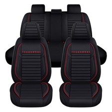 Schwarz Leinen Luxus Autositzbezüge Kissen Auto für Opel 5-seats