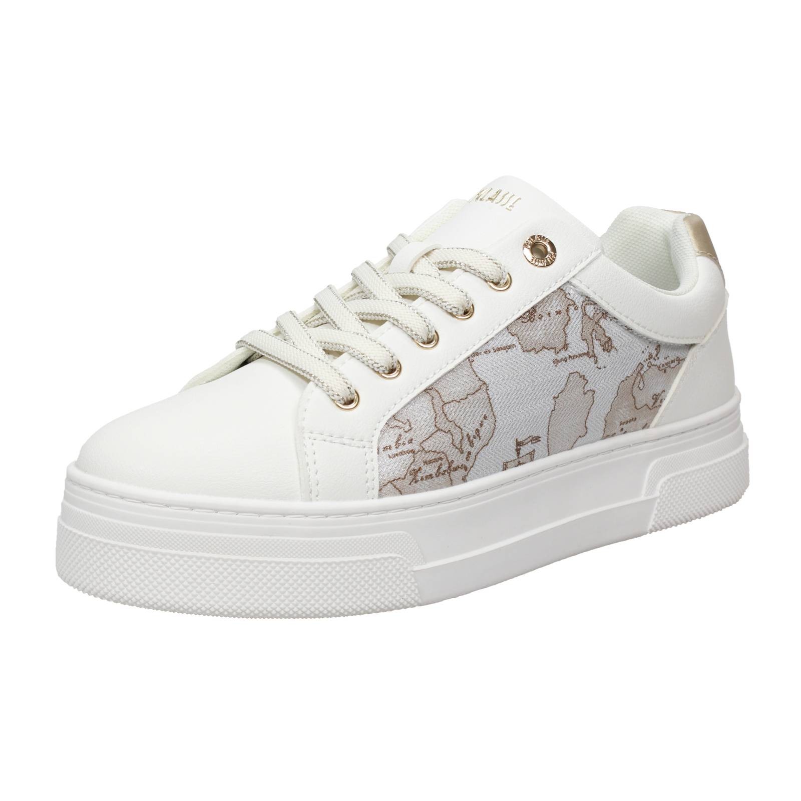 Alviero Martini Plateau Sneaker mit weiem Geo-Print - Gre 36 23 cm Damen 20490₽