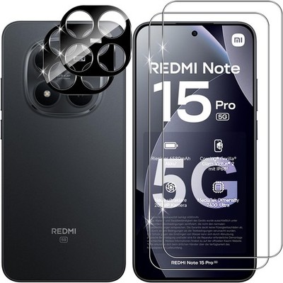 Xiaomi Redmi Note 15 Pro 5G 2x Schutzglas 2x Kameraschutz 9H Panzerfolie Glas