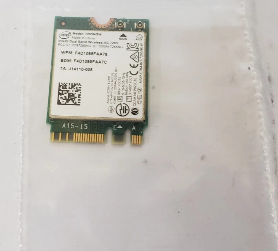 Nuevo Lote de 16 Tarjetas Inalámbricas Intel 7265NGW Inalámbricas-AC 7265 802.11ac M.2 Foto 4 de 4