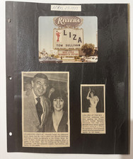 FOUND 1977 SCRAPBOOK PAGE PHOTO Las Vegas 70s Liza Minelli Howard Cosell Riviera