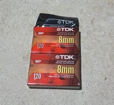 LOT OF 2 TDK Video 8mm Camcorder Video Cassette Tape 120 min 8 MP Wrapped NOS