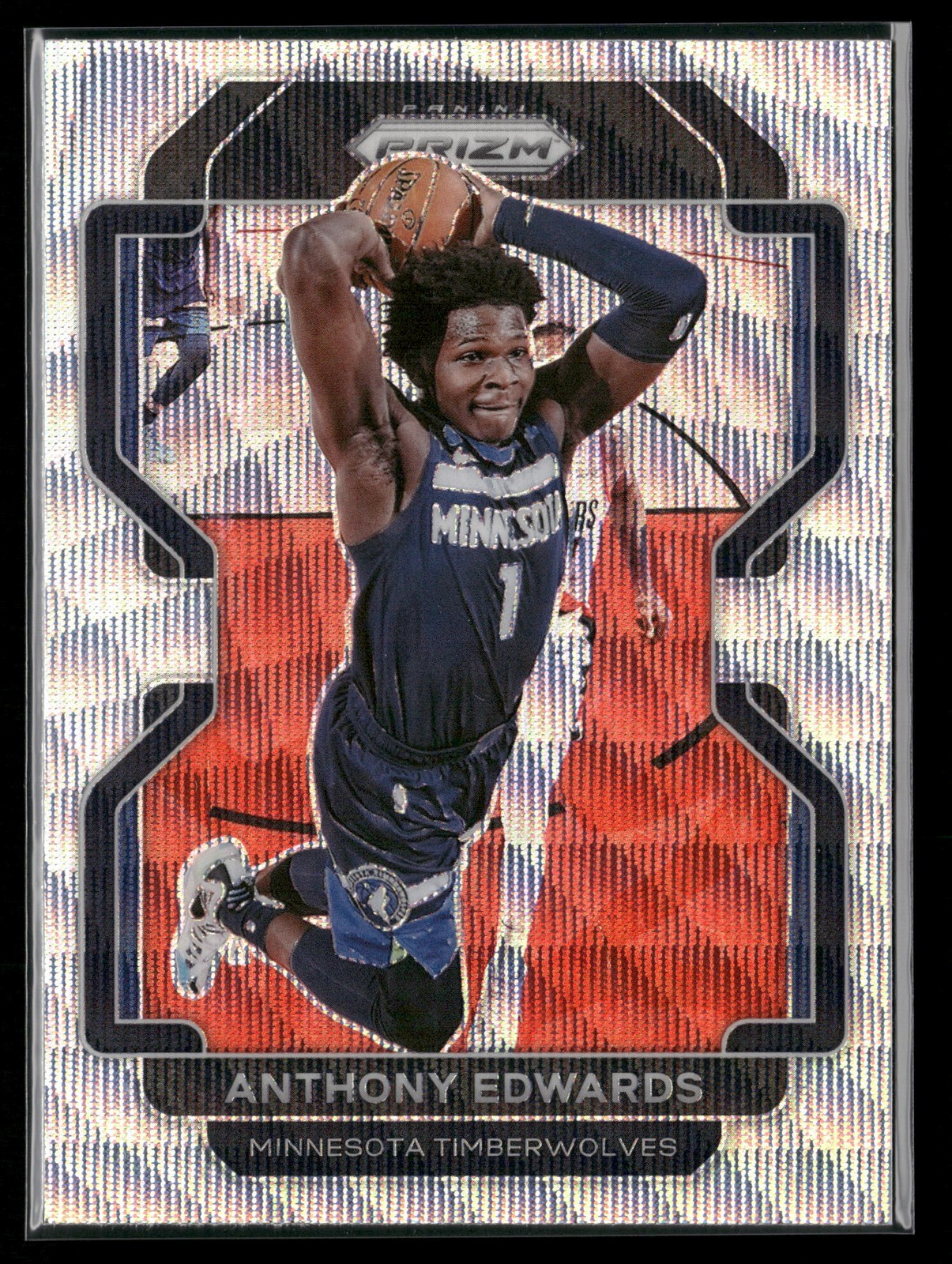 Anthony Edwards #37 Minnesota Timberwolves 2021-22 Panini Prizm Silver Wave