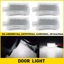 Pair White LED Door Footwell Lights For Dodge...