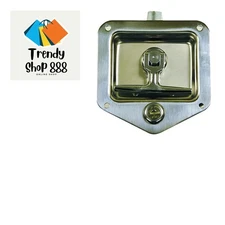 T-Handle Latch, Locking 2-Point Latch with Gasket, with 2 Keys, Polished Stai...