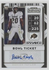 2020 Contenders Draft Picks College Bowl Ticket 10/99 Davion Taylor Auto qf8