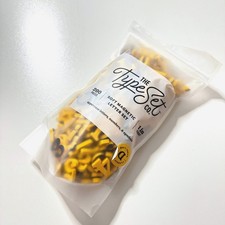 The Type Set Co Alphabet Magnets 200pc Uppercase Letters Numbers 1 Inch Yellow