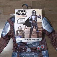 Star Wars The Mandalorian Child Large 10-12 Costume Disney NEW Outfit Mask Cape