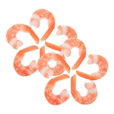 10 Pcs Lifelike Plastic Cooked Shrimp Simulation Model For Party Display Decor
