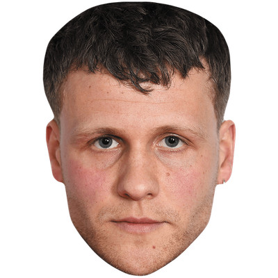 Josh Dylan (Stubble) Big Head. Größer als das Leben Maske.