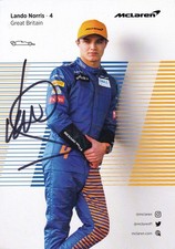 FORMULA 1 MCLAREN MERCEDES LANDO NORRIS SIGNED AUTOGRAPH CARD 2020