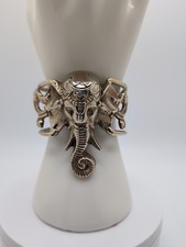 Bohemian StyleBrass Elephant Adjustable Bangle Bracelet
