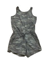 Athleta girl romper gray camouflage girl size medium 8 10