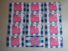 Bath & Body Works Physical Gift Cards. Lot of 12. Value of $100. Free shipping.