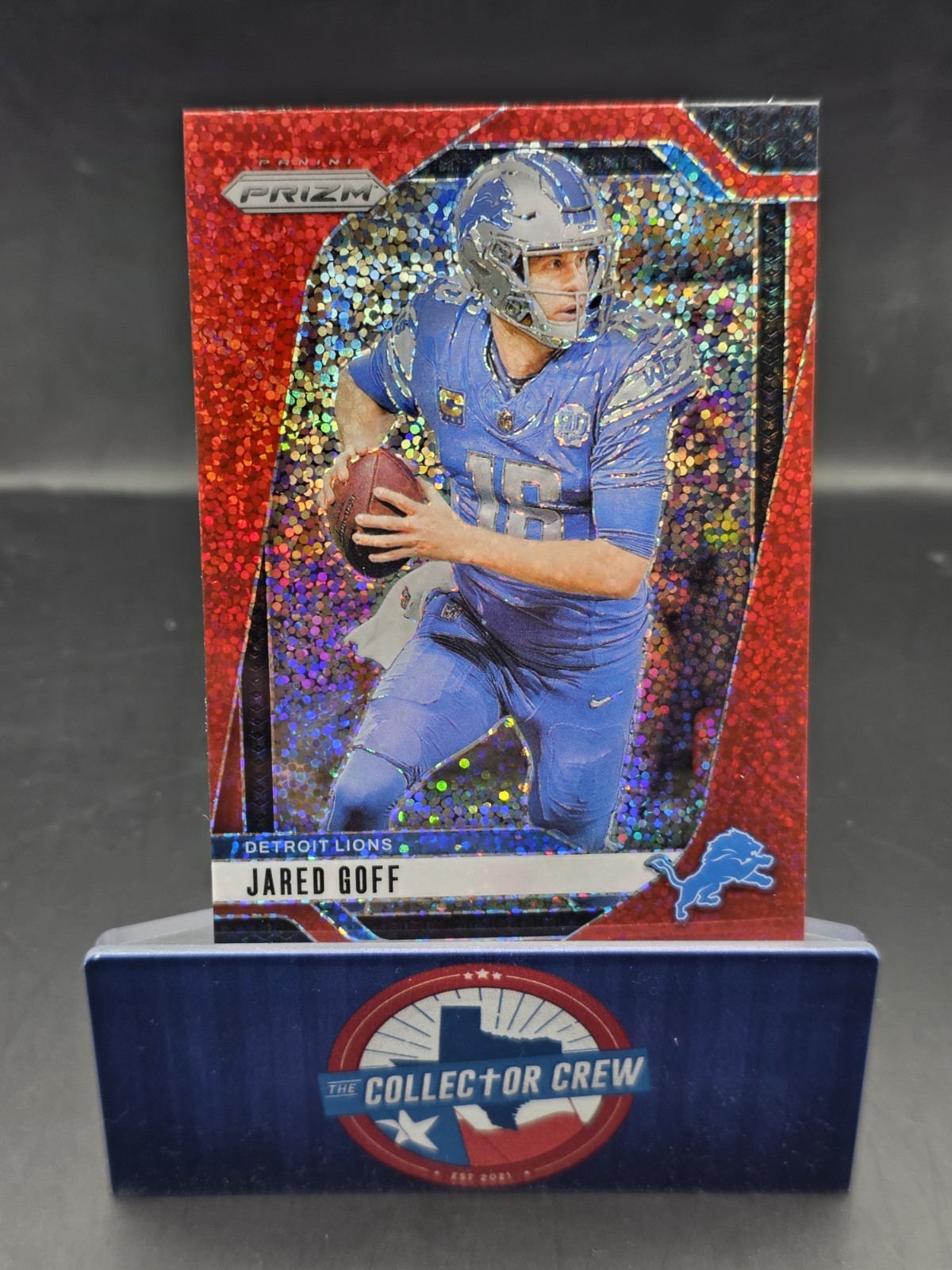 2024 Panini Prizm - Jared Goff #92 Red Sparkle Prizm Detroit Lions 