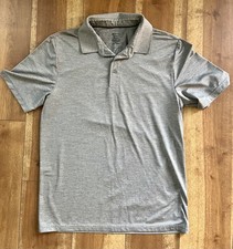 Gray Performance/Golf Polo Shirt Athletic Moisture Wicking - Preowned SZ-M 