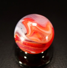CHRISTENSEN AGATE RED - ORANGE    w/WEDDING VIEL PATTERN  COOL   