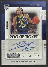 2021-22 Panini Contenders #155 Duane Washington Jr. Rookie Ticket Auto