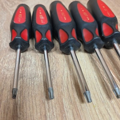 Craftsman Professional Red USA 5-Piece Torx Screwdriver Set T20 25