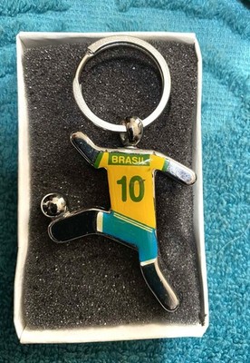 Brazil FIFA World Cup 2014 Keychain Souvenir Number 10 Neymar Jr.