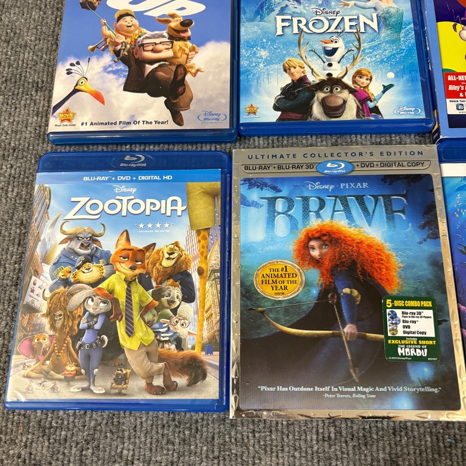 12 Bluray Childrens Kids Movies Lot Disney & More Free
