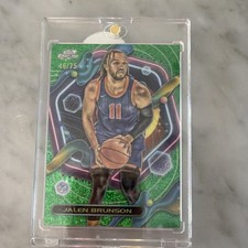 Topps Cosmic Chrome Jalen Brunson #81 Green Space Dust Refractor /75 Knicks