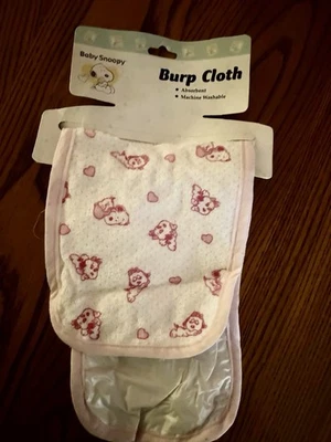 Neu Baby Snoopy Spucktuch Rosa Mädchen - Bild 1 von 2