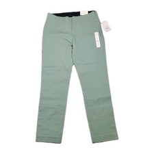 NWT A New Day 10 R Women's Green High Rise Stretch Skinny Ankle Pants ZIP DRESSY