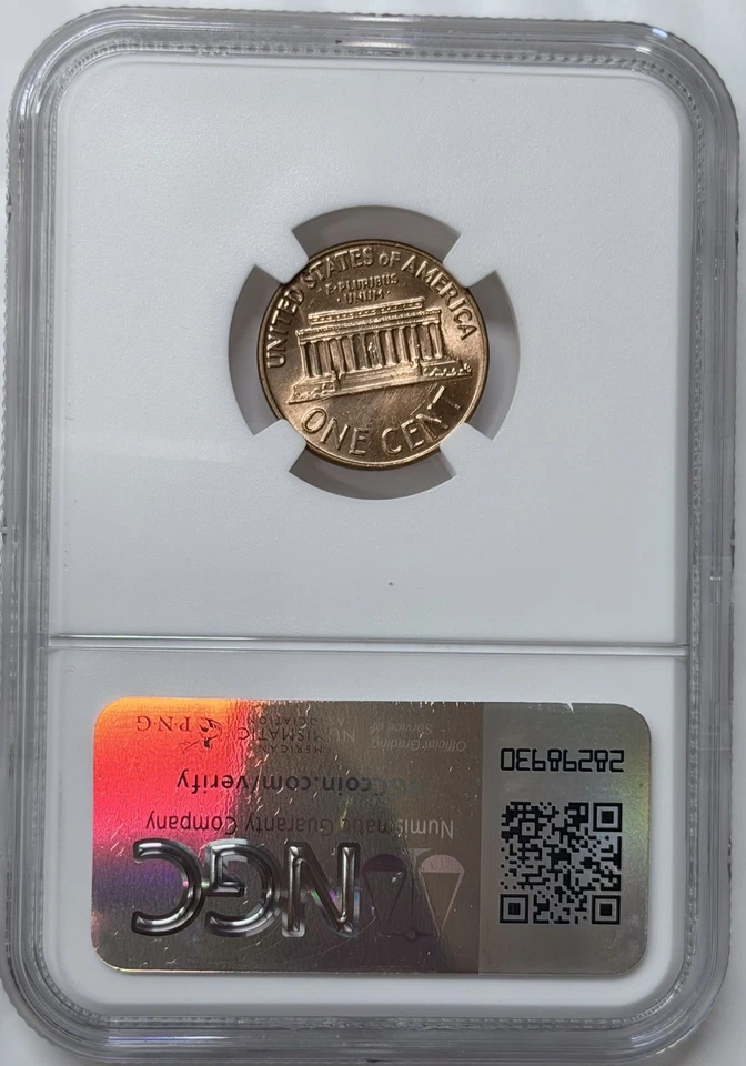 1971 D 1C RD  Lincoln Memorial One Cent  NGC MS67RD  ~ High Grade! - Image 3 of 3