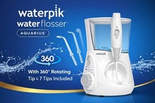 Waterpik Aquarius Water Flosser WP-660C Open Box, Never Used, 7 Tips.