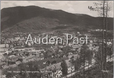 Vintage Mittet AK Bergen Norwegen Løbergsveien Årstad Stadtansicht