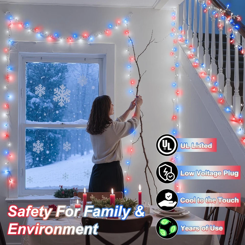 1500 LED 470FT Christmas String Lights Outdoor, 12 Pro Modes and Timer Memory & - Image 4 of 4