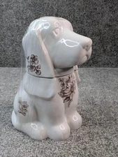 The Pioneer Woman Cookie Jar Agatha Charlie Hound Dog Ceramic Floral Canister