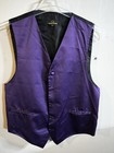 Men's Formal Vests- Fuchsia, Orange, Purple, Green & Silver - lot of 5 — photo 1
