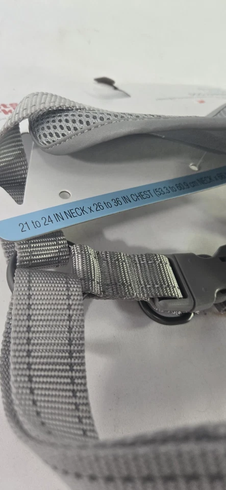 Arnés reflectante básico de malla para perros - L - Gris - Botas y Foto 4 de 4