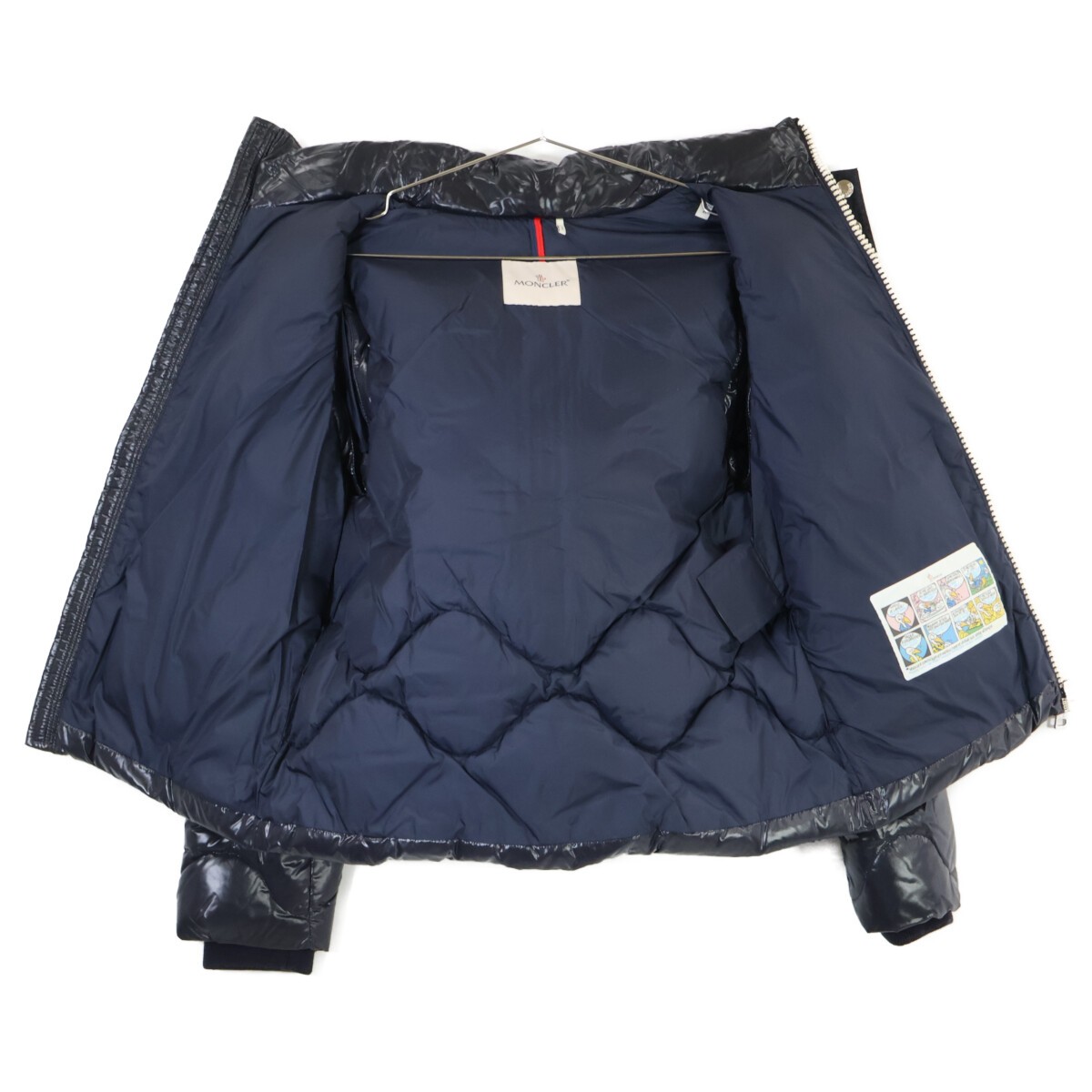 MONCLER ARLES Hoodie Down Jacket 152 Navy / Red thumbnail 3